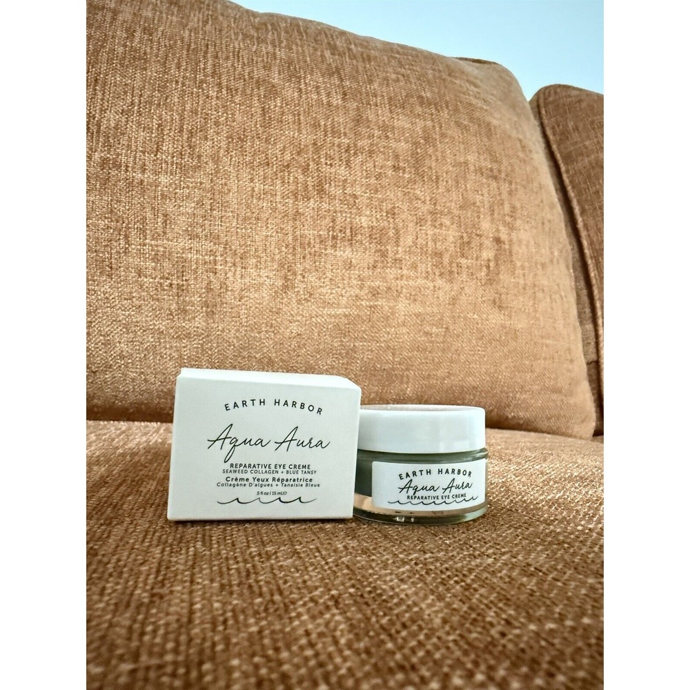 Earth Harbor Aqua Aura Reparative Eye Creme Seaweed Collagen 0.5oz New Sealed